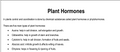 Plant Hormones